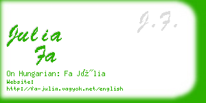 julia fa business card